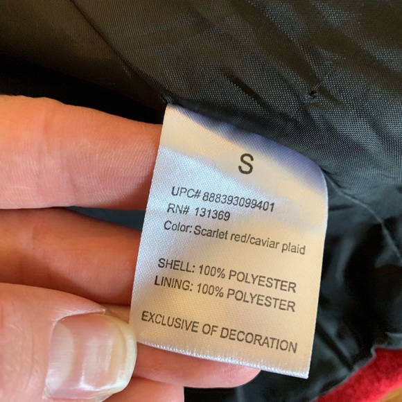 NWT Buffalo Plaid Wool Pea Coat Jacket - Picture 7 of 8